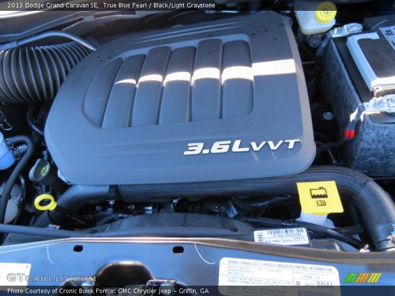 True Blue Pearl / Black/Light Graystone 2013 Dodge Grand Caravan SE
