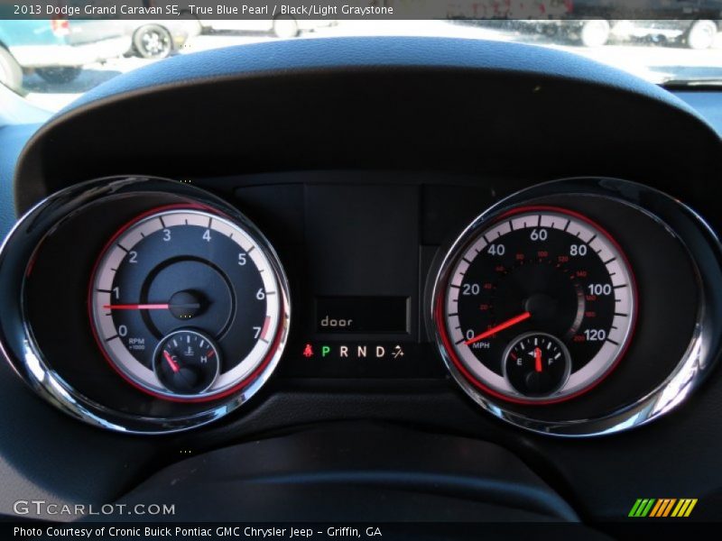 True Blue Pearl / Black/Light Graystone 2013 Dodge Grand Caravan SE
