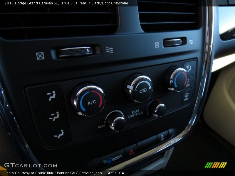 True Blue Pearl / Black/Light Graystone 2013 Dodge Grand Caravan SE