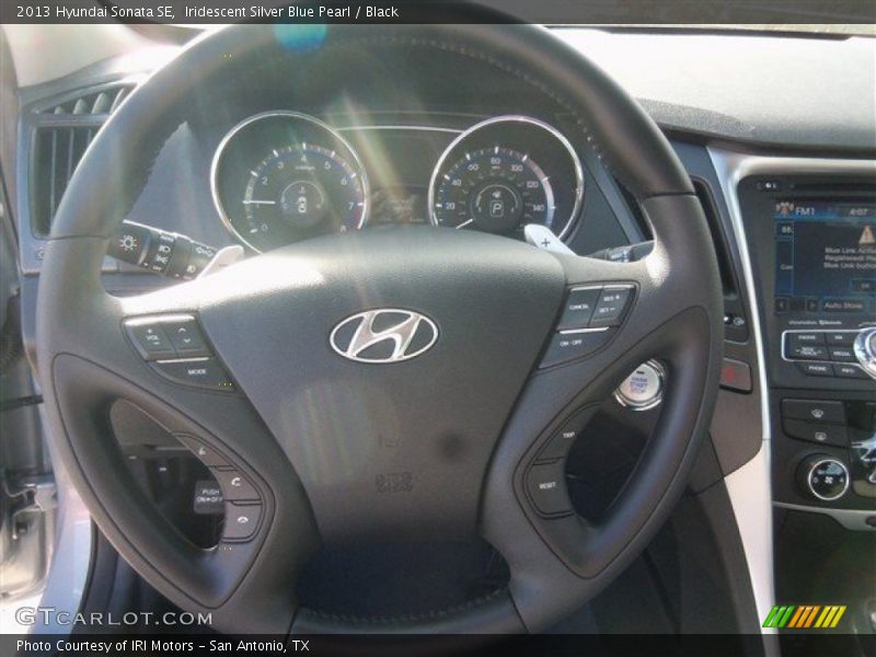 Iridescent Silver Blue Pearl / Black 2013 Hyundai Sonata SE