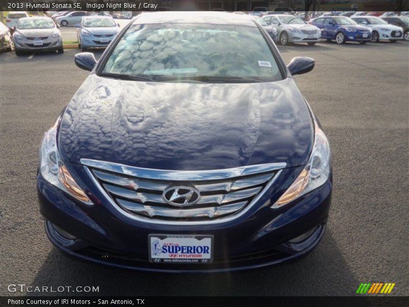 Indigo Night Blue / Gray 2013 Hyundai Sonata SE