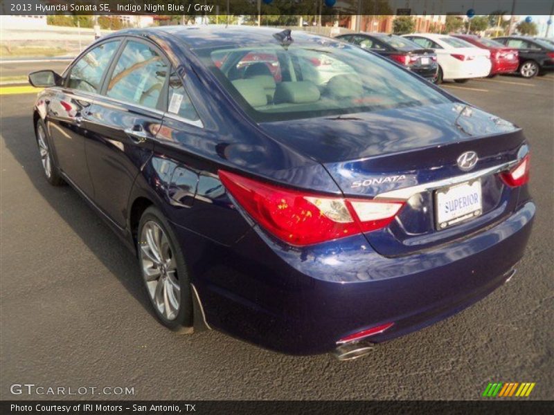 Indigo Night Blue / Gray 2013 Hyundai Sonata SE