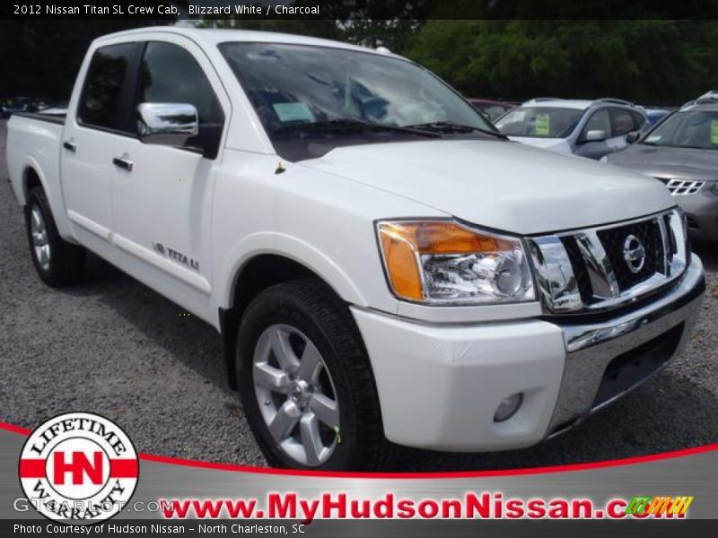 Blizzard White / Charcoal 2012 Nissan Titan SL Crew Cab