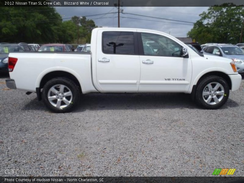 Blizzard White / Charcoal 2012 Nissan Titan SL Crew Cab