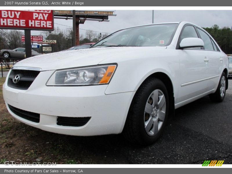 Arctic White / Beige 2007 Hyundai Sonata GLS