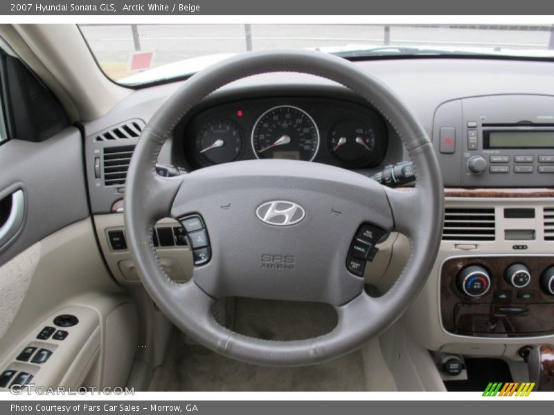 Arctic White / Beige 2007 Hyundai Sonata GLS