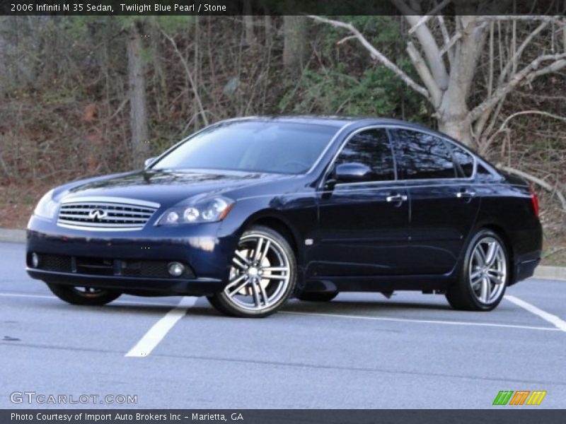 Twilight Blue Pearl / Stone 2006 Infiniti M 35 Sedan