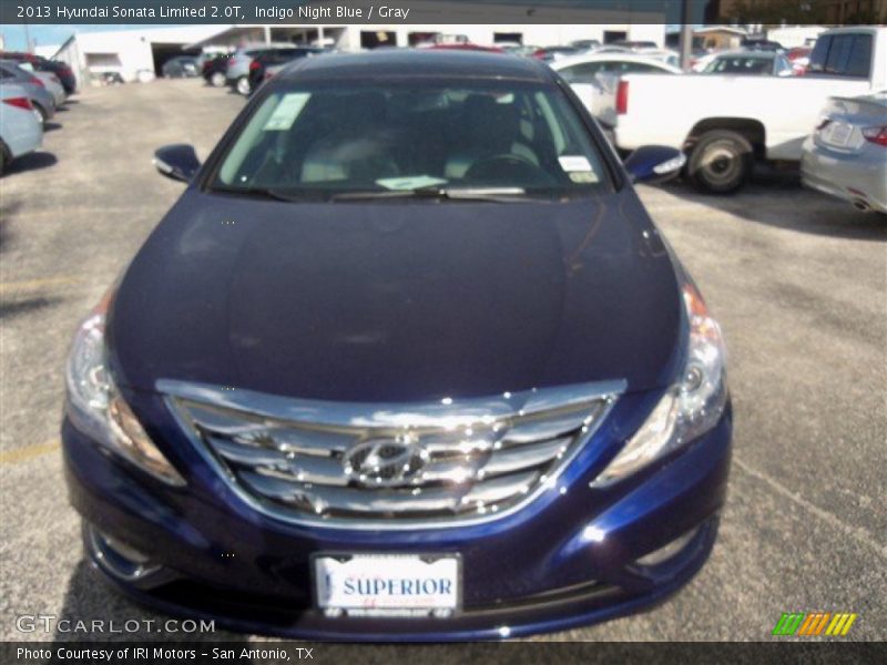 Indigo Night Blue / Gray 2013 Hyundai Sonata Limited 2.0T
