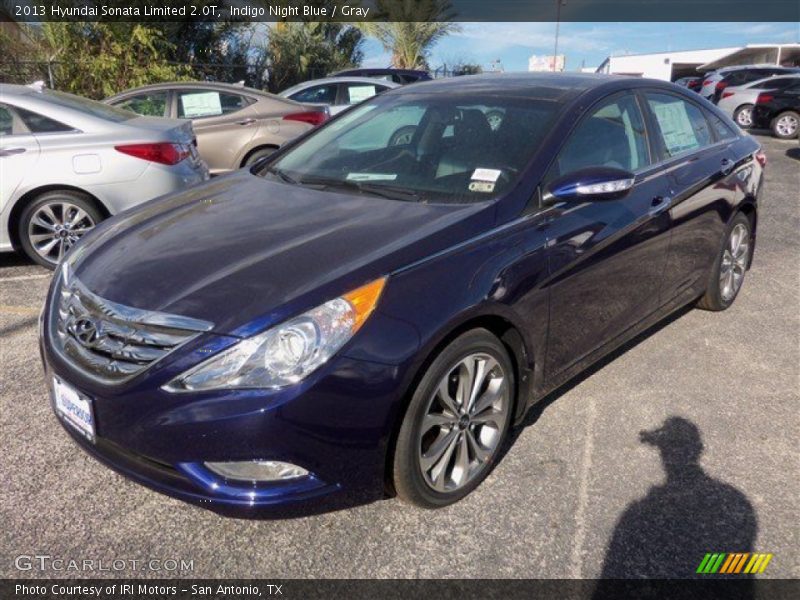 Indigo Night Blue / Gray 2013 Hyundai Sonata Limited 2.0T