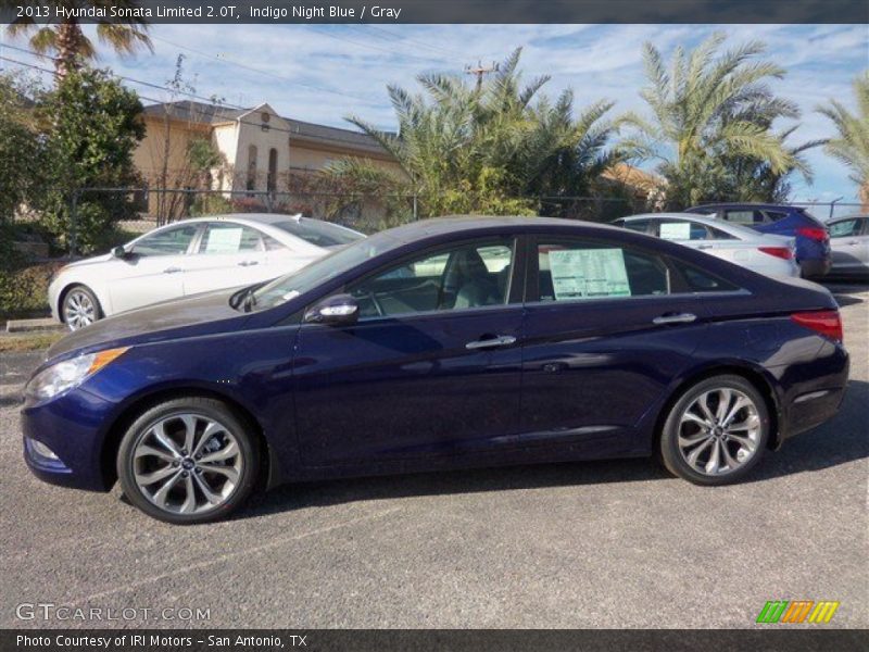 Indigo Night Blue / Gray 2013 Hyundai Sonata Limited 2.0T