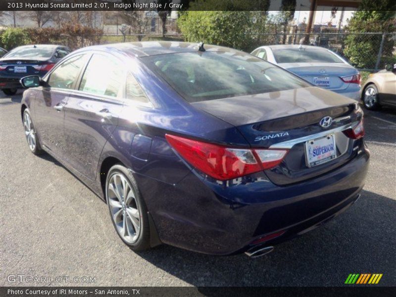 Indigo Night Blue / Gray 2013 Hyundai Sonata Limited 2.0T