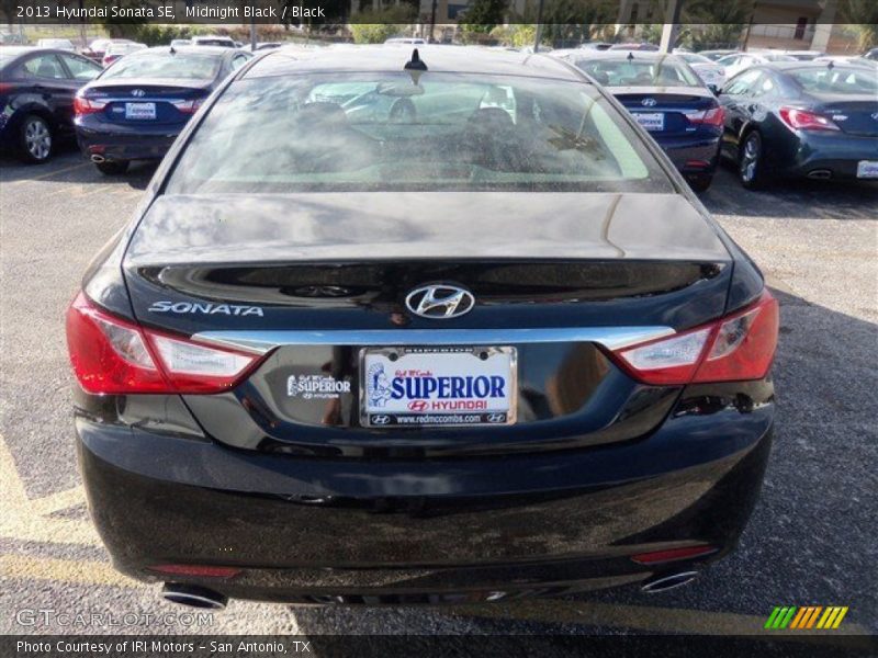 Midnight Black / Black 2013 Hyundai Sonata SE