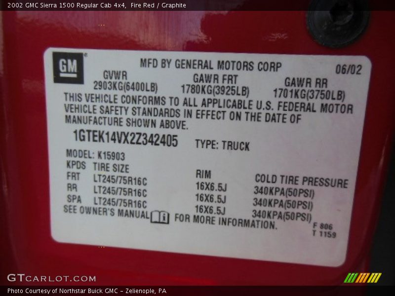 Fire Red / Graphite 2002 GMC Sierra 1500 Regular Cab 4x4