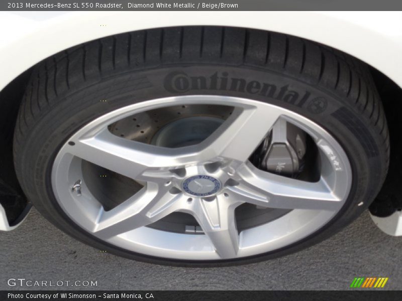 Diamond White Metallic / Beige/Brown 2013 Mercedes-Benz SL 550 Roadster