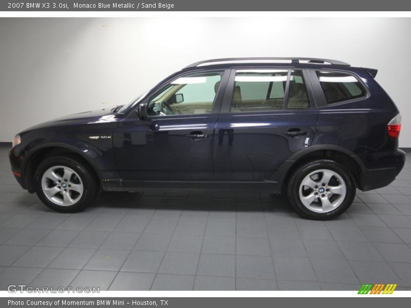 Monaco Blue Metallic / Sand Beige 2007 BMW X3 3.0si