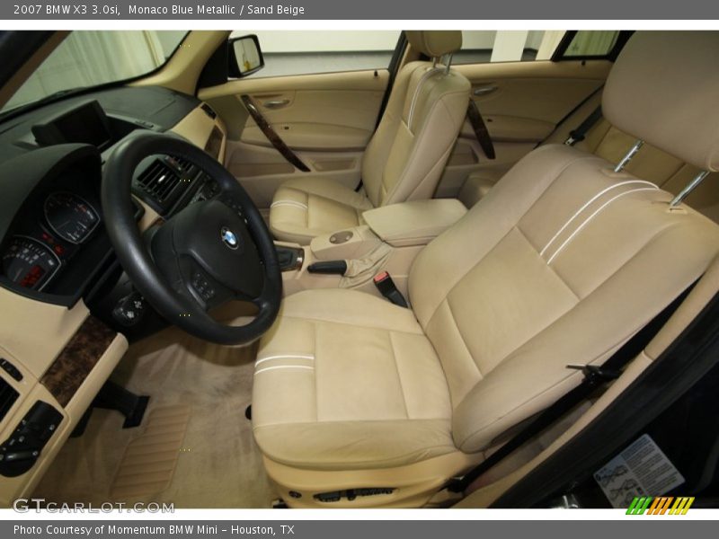 Monaco Blue Metallic / Sand Beige 2007 BMW X3 3.0si