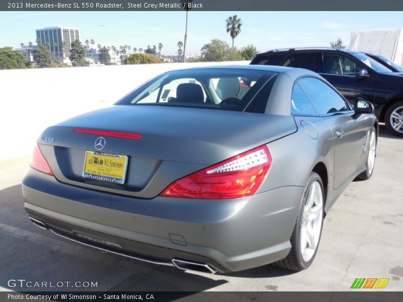 Steel Grey Metallic / Black 2013 Mercedes-Benz SL 550 Roadster