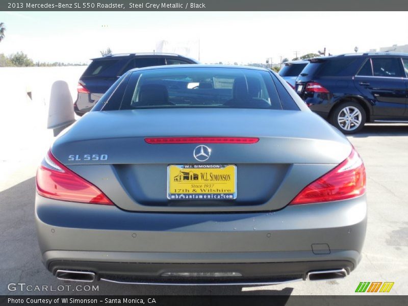 Steel Grey Metallic / Black 2013 Mercedes-Benz SL 550 Roadster