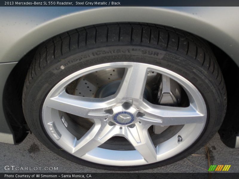 Steel Grey Metallic / Black 2013 Mercedes-Benz SL 550 Roadster