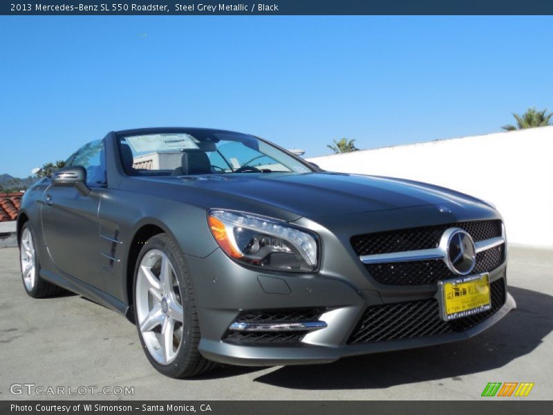 Steel Grey Metallic / Black 2013 Mercedes-Benz SL 550 Roadster