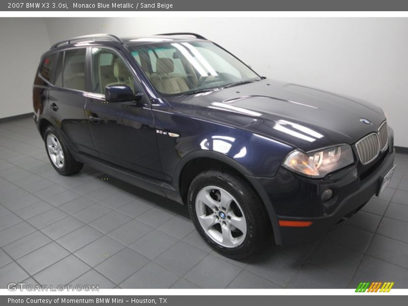 Monaco Blue Metallic / Sand Beige 2007 BMW X3 3.0si