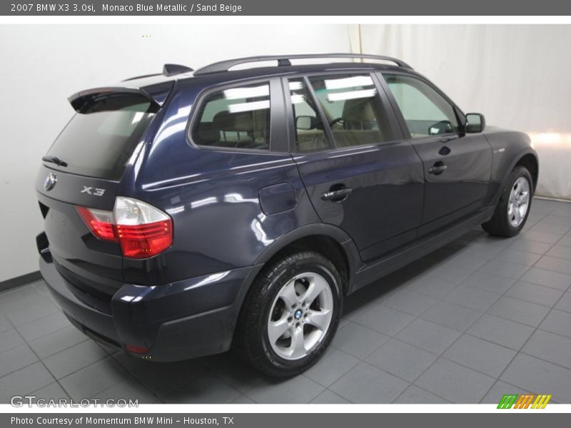 Monaco Blue Metallic / Sand Beige 2007 BMW X3 3.0si