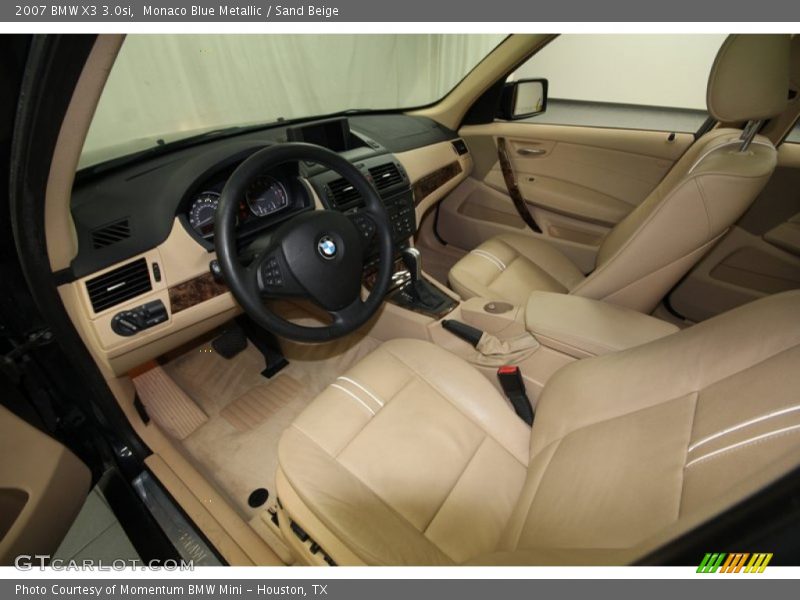 Monaco Blue Metallic / Sand Beige 2007 BMW X3 3.0si