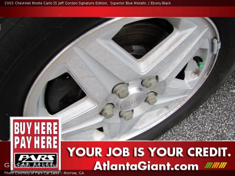 Superior Blue Metallic / Ebony Black 2003 Chevrolet Monte Carlo SS Jeff Gordon Signature Edition