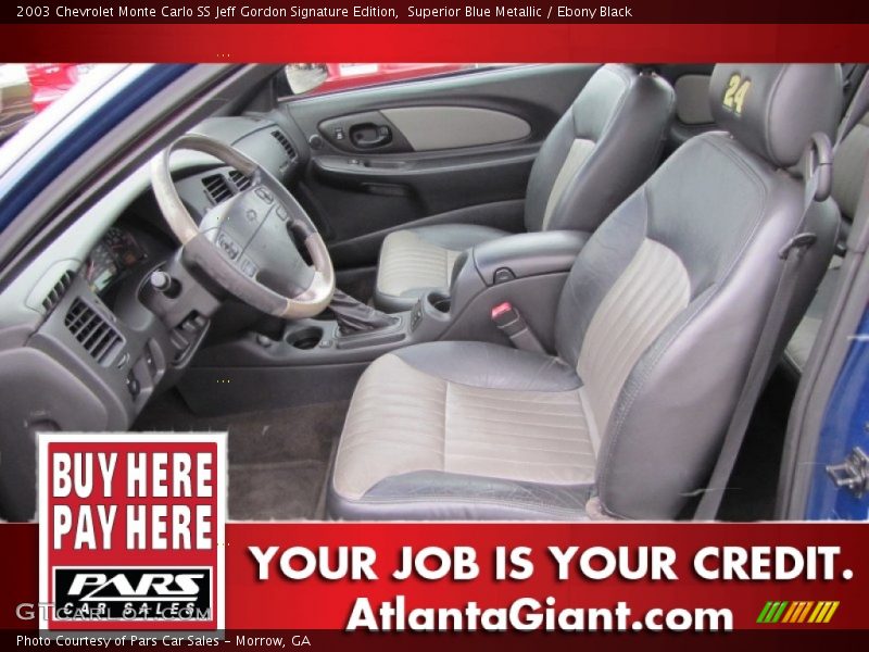 Superior Blue Metallic / Ebony Black 2003 Chevrolet Monte Carlo SS Jeff Gordon Signature Edition