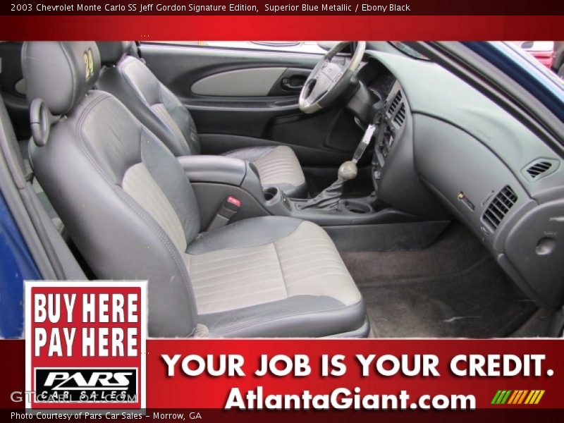 Superior Blue Metallic / Ebony Black 2003 Chevrolet Monte Carlo SS Jeff Gordon Signature Edition