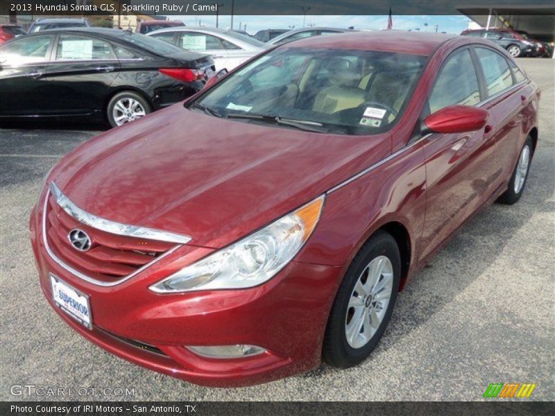 Sparkling Ruby / Camel 2013 Hyundai Sonata GLS