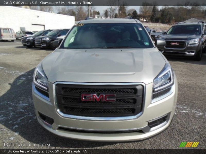 Champagne Silver Metallic / Ebony 2013 GMC Acadia SLE