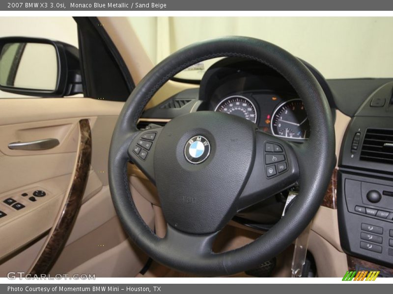 Monaco Blue Metallic / Sand Beige 2007 BMW X3 3.0si