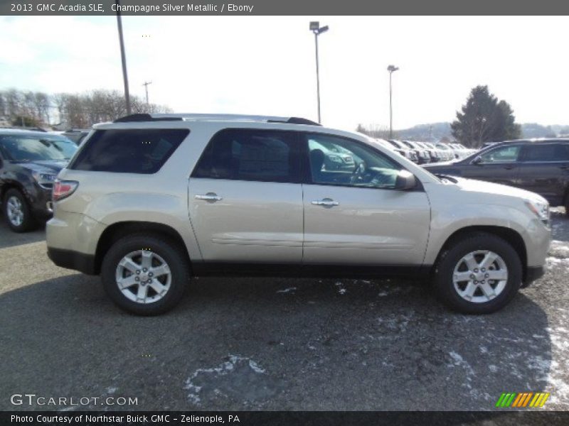 Champagne Silver Metallic / Ebony 2013 GMC Acadia SLE