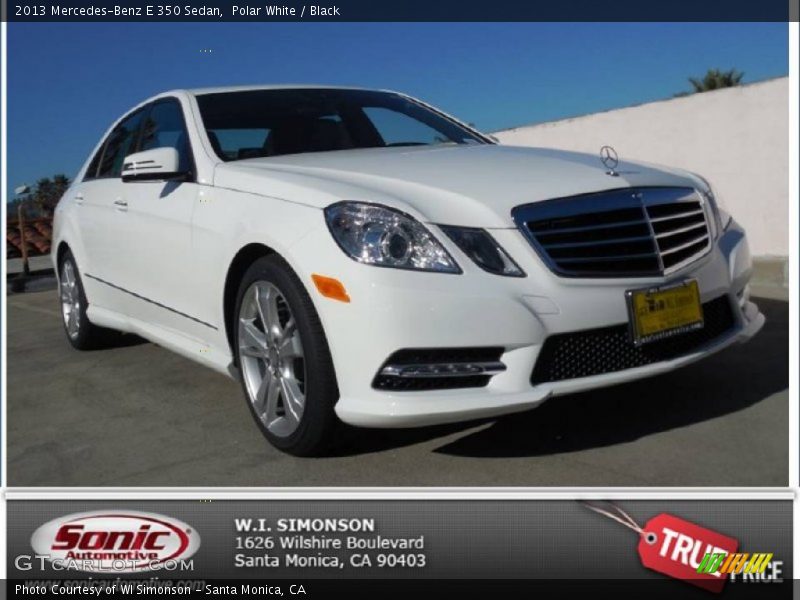 Polar White / Black 2013 Mercedes-Benz E 350 Sedan