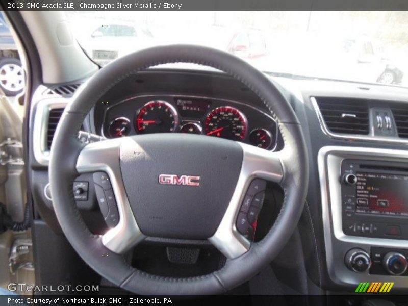 Champagne Silver Metallic / Ebony 2013 GMC Acadia SLE