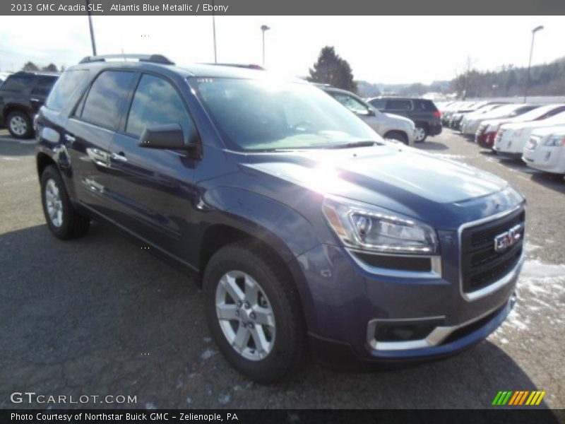Atlantis Blue Metallic / Ebony 2013 GMC Acadia SLE