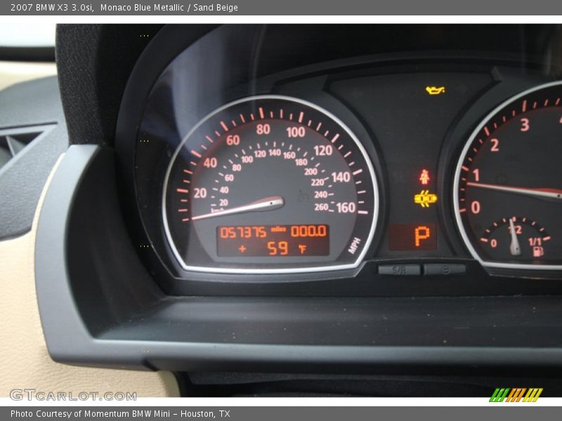Monaco Blue Metallic / Sand Beige 2007 BMW X3 3.0si