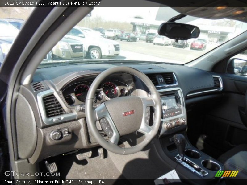 Atlantis Blue Metallic / Ebony 2013 GMC Acadia SLE