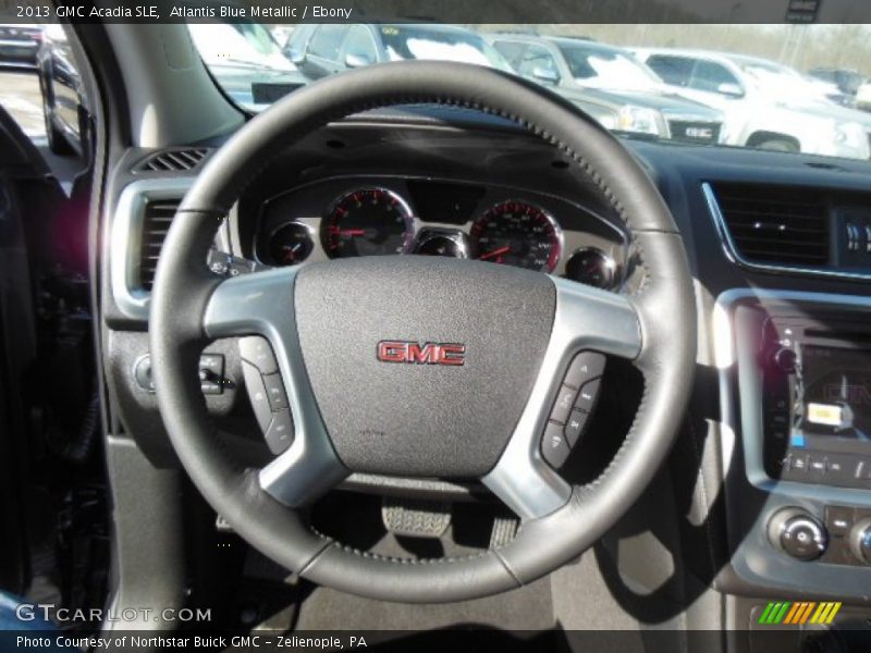 Atlantis Blue Metallic / Ebony 2013 GMC Acadia SLE