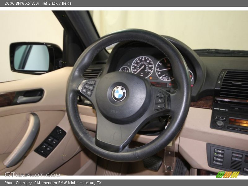 Jet Black / Beige 2006 BMW X5 3.0i