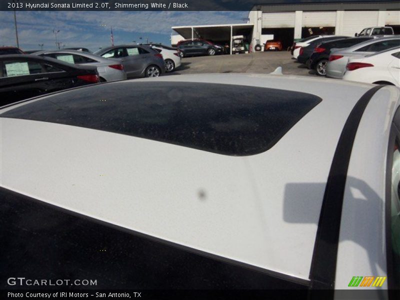 Shimmering White / Black 2013 Hyundai Sonata Limited 2.0T