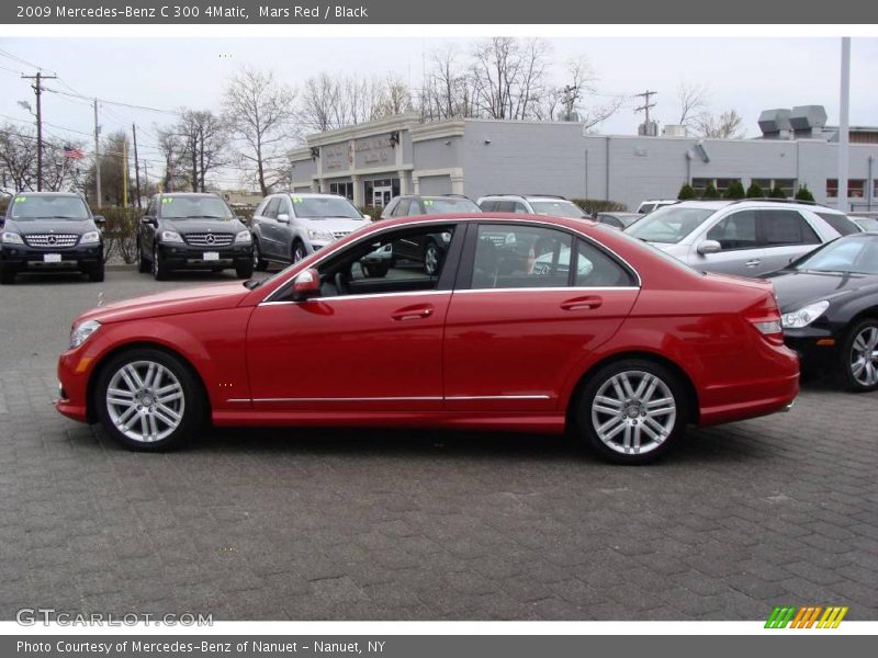 Mars Red / Black 2009 Mercedes-Benz C 300 4Matic