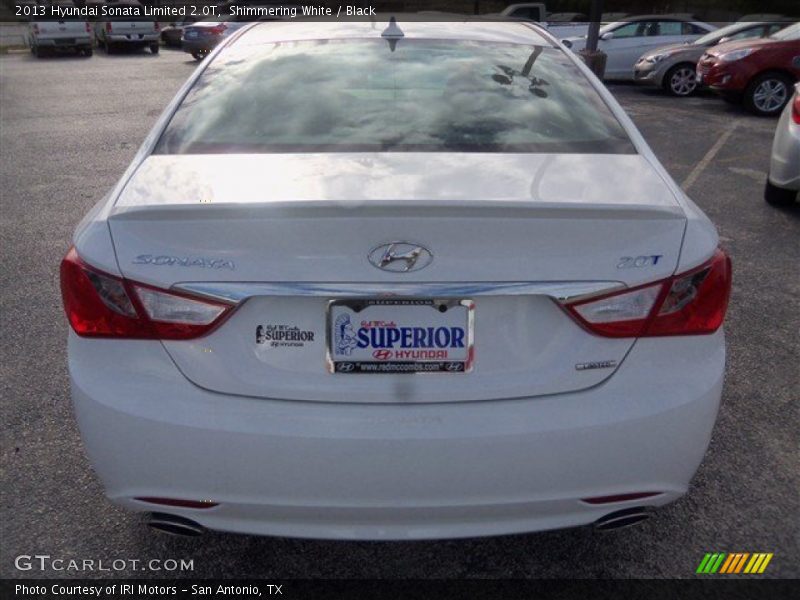 Shimmering White / Black 2013 Hyundai Sonata Limited 2.0T