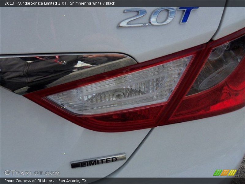 Shimmering White / Black 2013 Hyundai Sonata Limited 2.0T