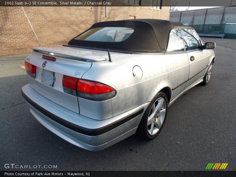 Silver Metallic / Charcoal Gray 2002 Saab 9-3 SE Convertible