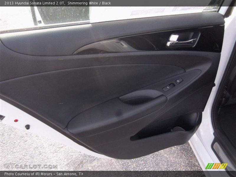 Shimmering White / Black 2013 Hyundai Sonata Limited 2.0T