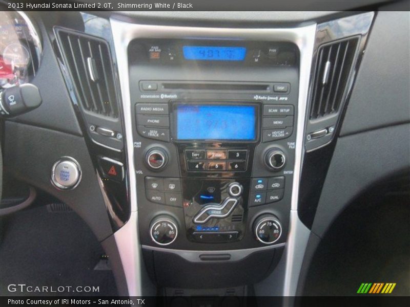 Shimmering White / Black 2013 Hyundai Sonata Limited 2.0T