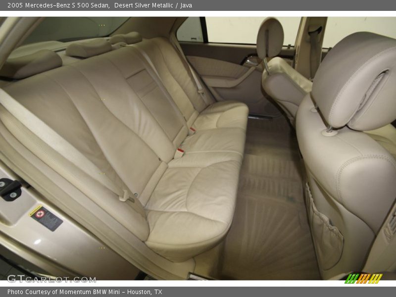Rear Seat of 2005 S 500 Sedan