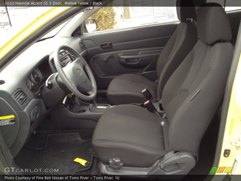 Mellow Yellow / Black 2010 Hyundai Accent GS 3 Door